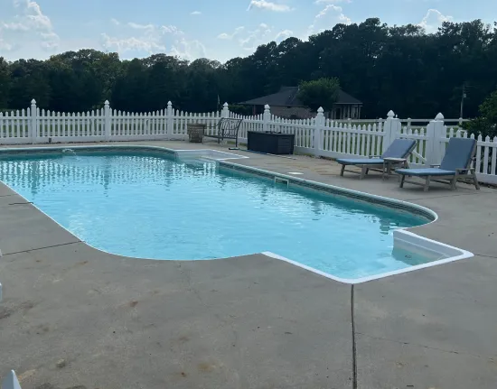 fencing white fence surrrounding pool baton rouge